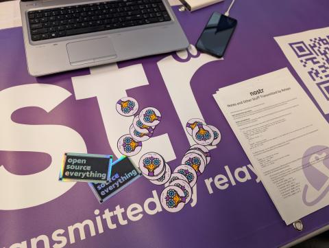 Nostr stand FOSDEM 
